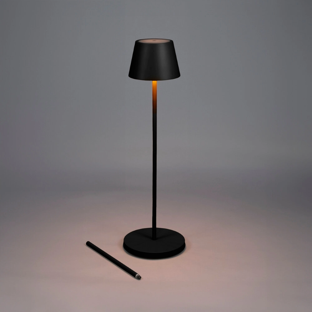 Oplaadbare vloerlamp Pomezia Medium zwart KonstSmide 7318307841756