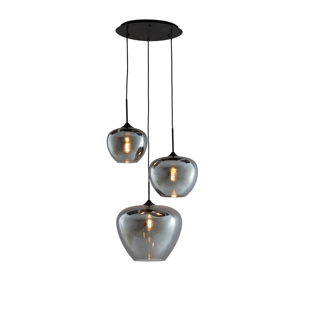 Hanglamp Mayson 3-lichts smoke Light & Living 8717807639020