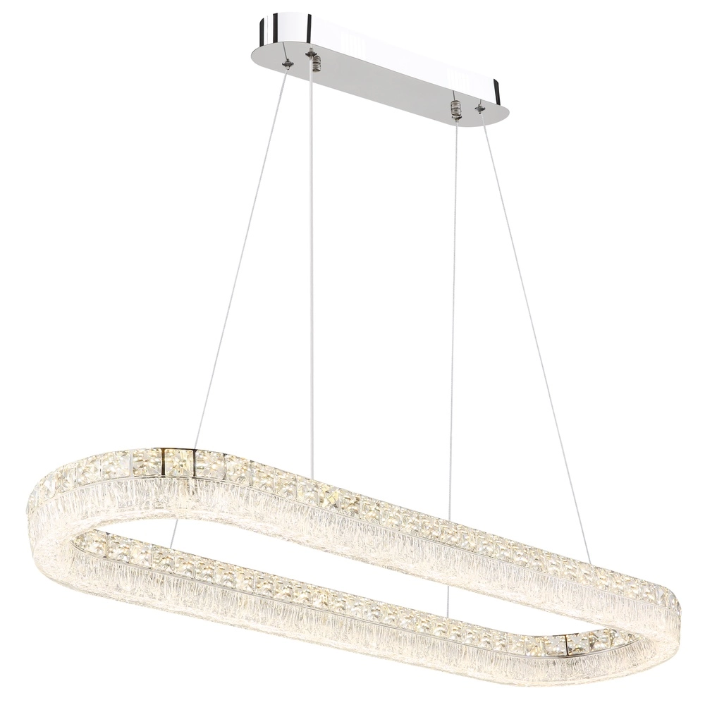 Hanglamp Laurel ovaal chroom