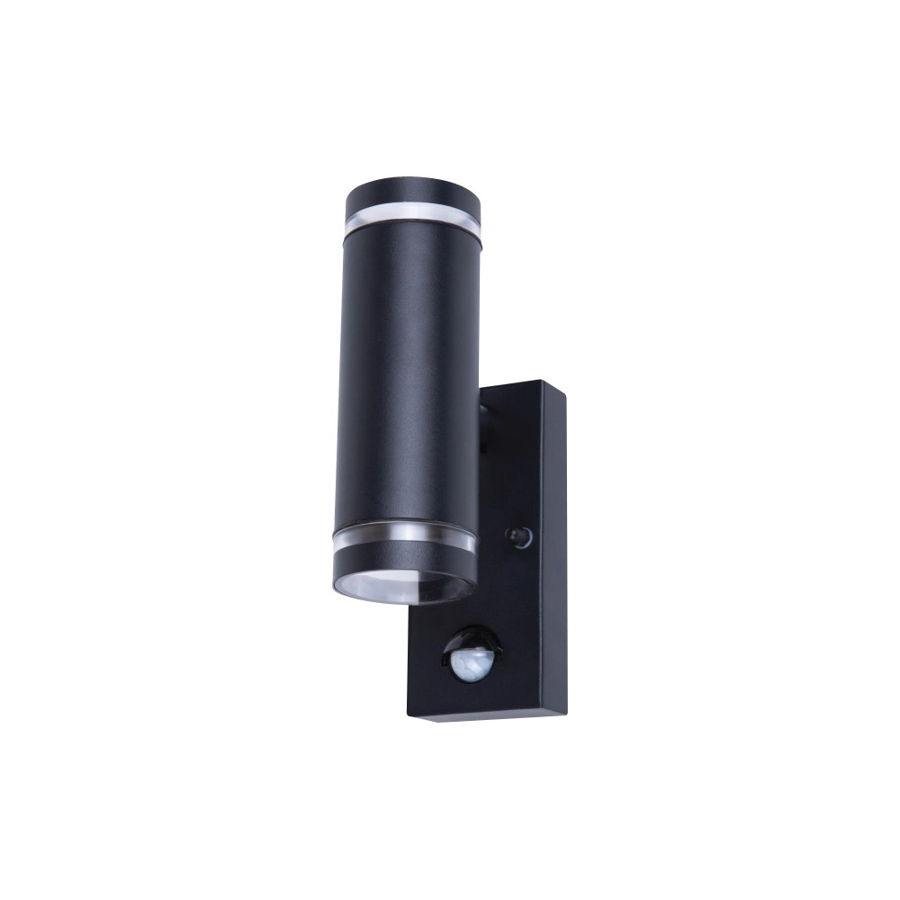 Dubbele wandspot met sensor Opden Zwart - 2x GU10