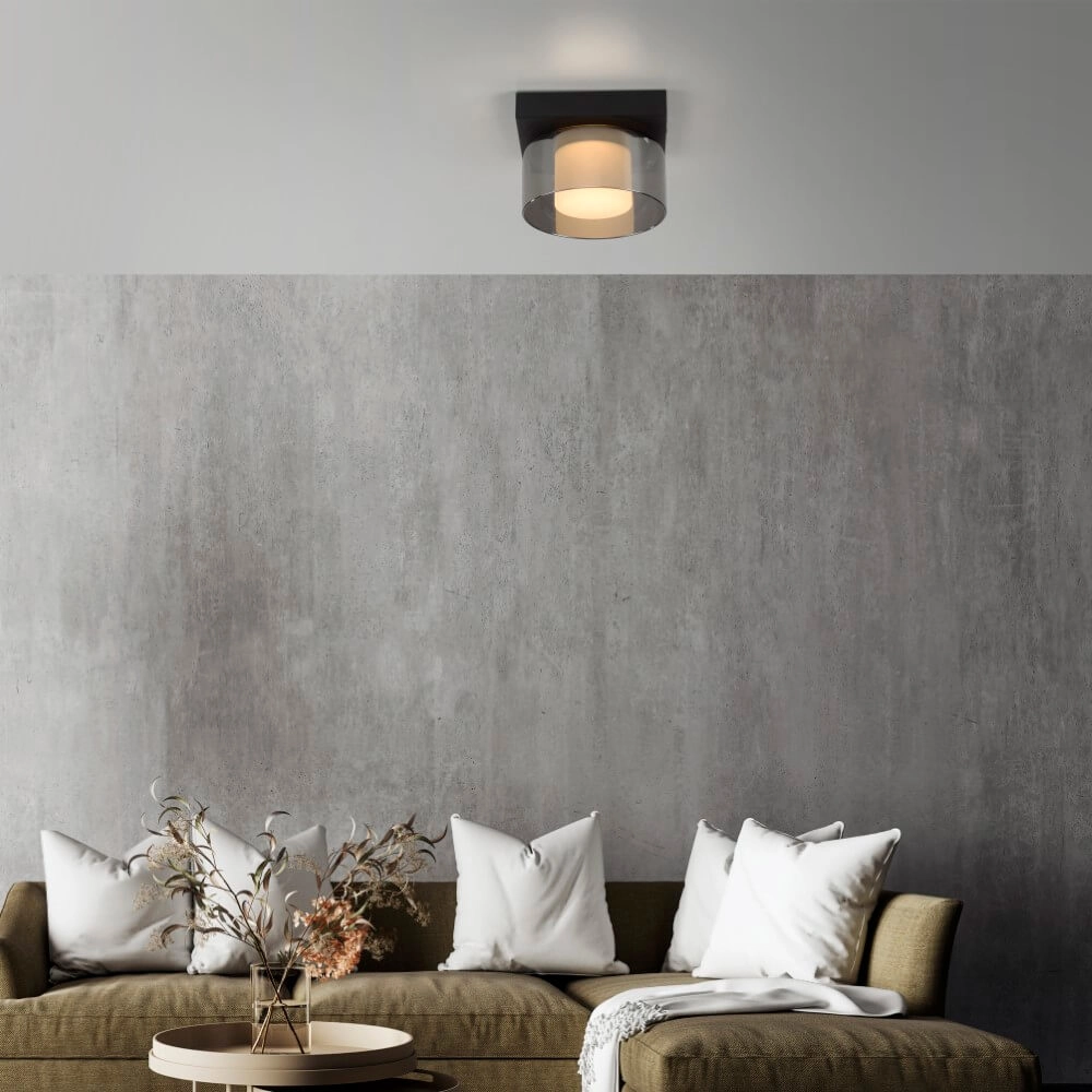 Zwarte plafondlamp Rika 1-lichts zwart Paul Neuhaus 4012248385012