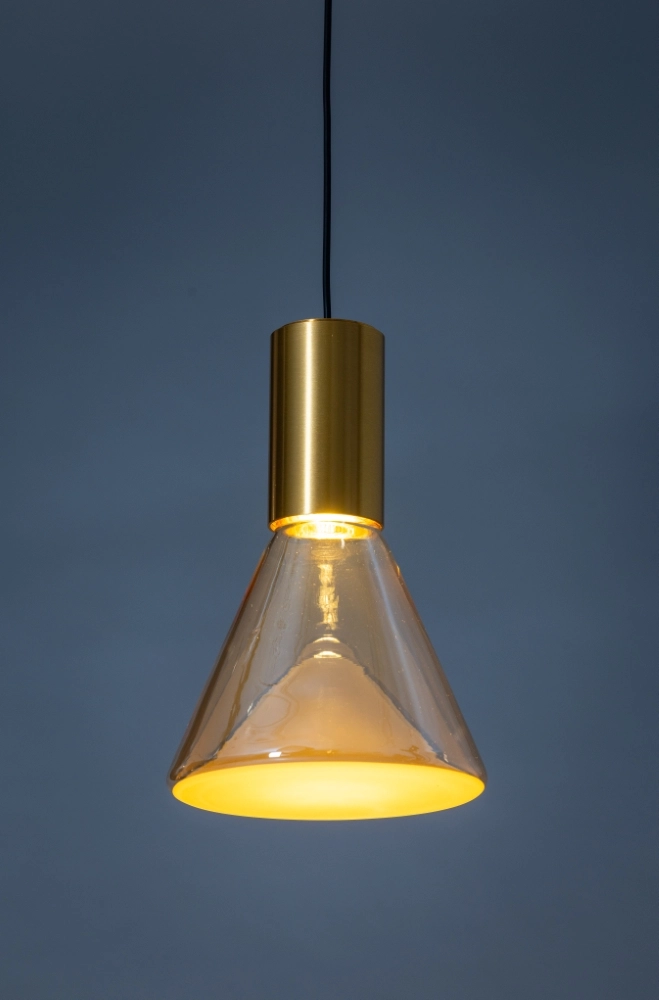 6-lichts vide lamp Lisa goud met amber glas ETH 8720195310204