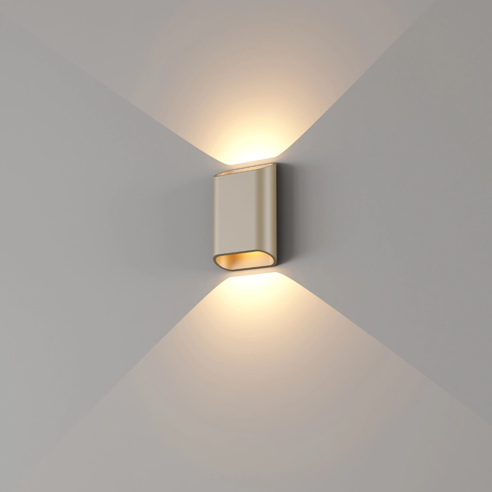 Design wandlamp Diaz-S dim to warm champagne