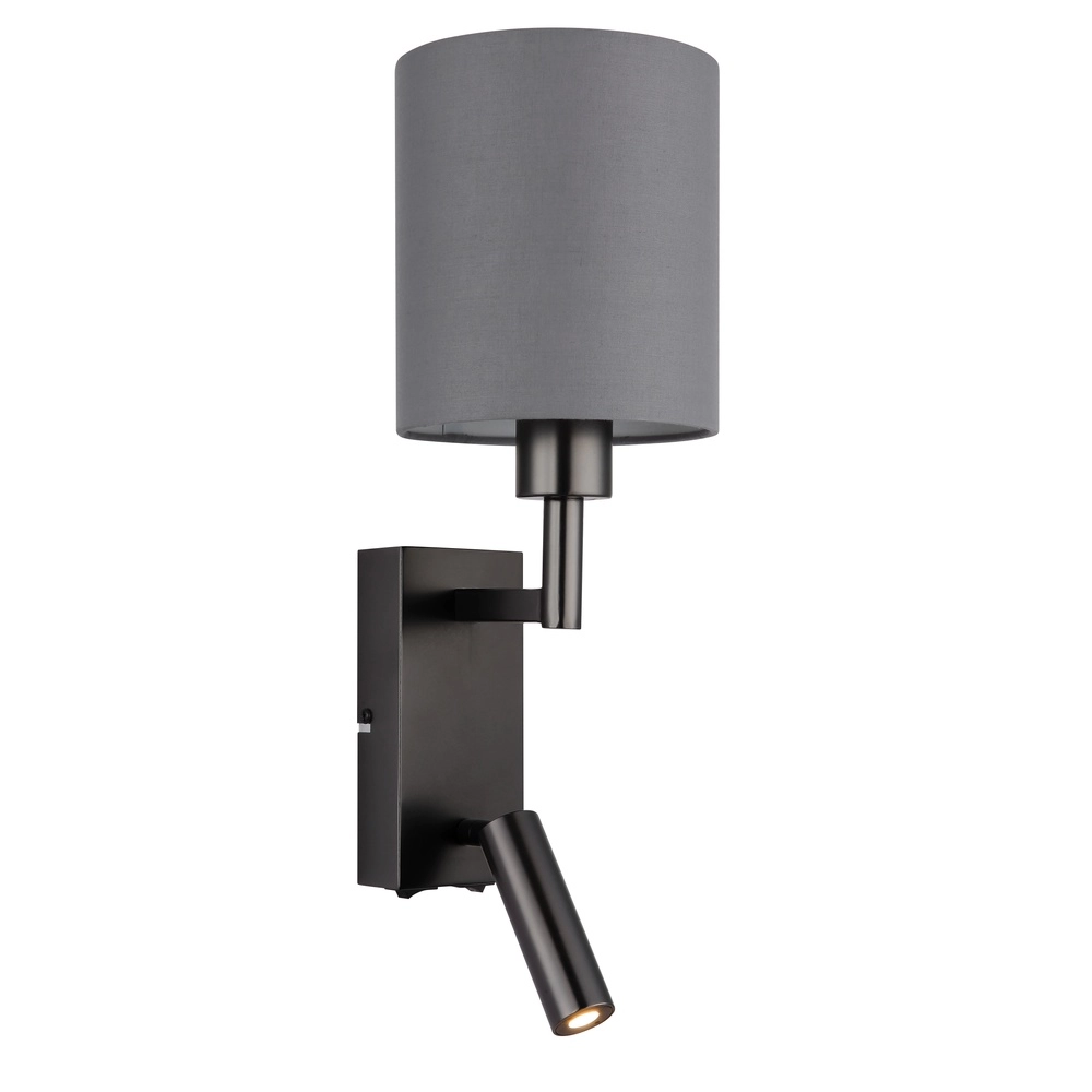 Bedlampje Zamora zwart met kapje Globo 9007371572892