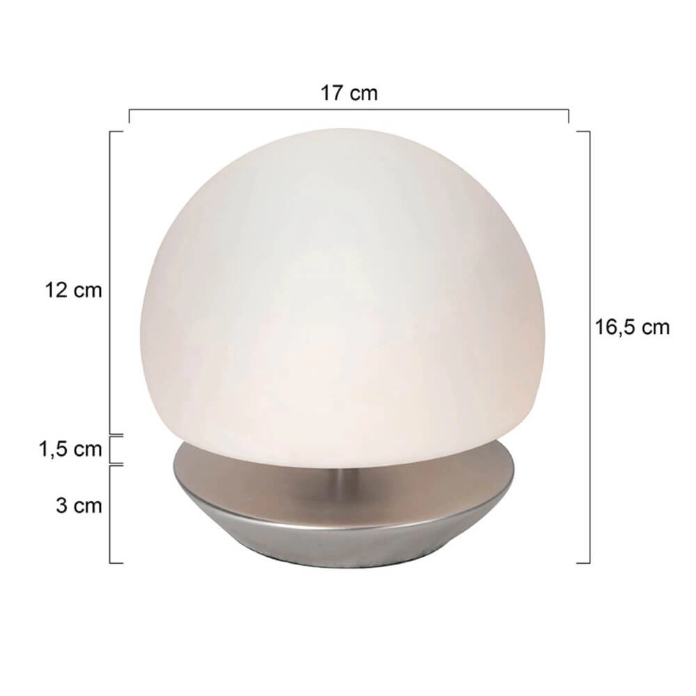 Tafellamp Ancilla 17cm metaalgrijs Steinhauer 8712746114331