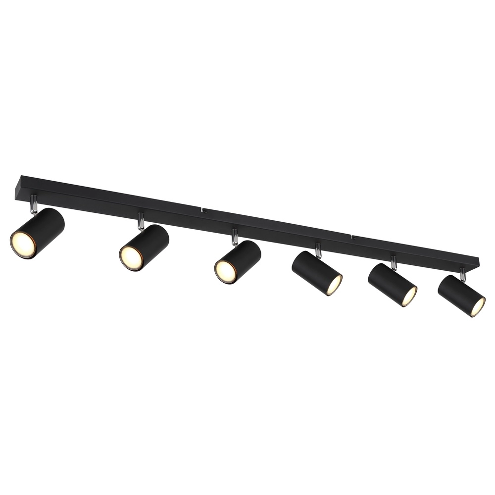 Plafondlamp 6-lichts Robby zwart