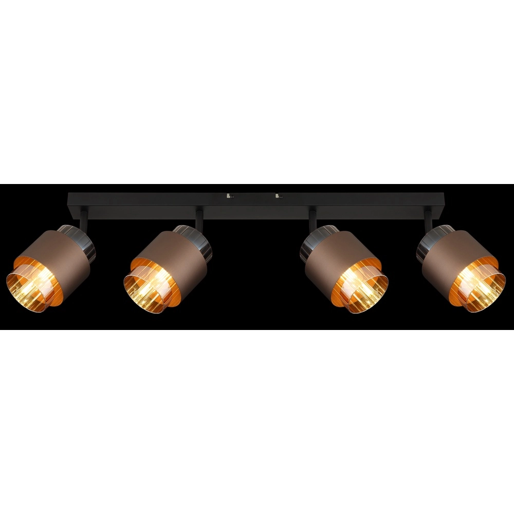 Design plafondlamp Milley 4-lichts zwart Globo 9007371589340