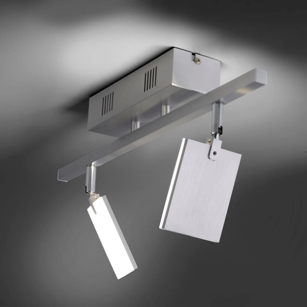 Plafondlamp Pure Mira 2-lichts aluminium Paul Neuhaus 4012248358863
