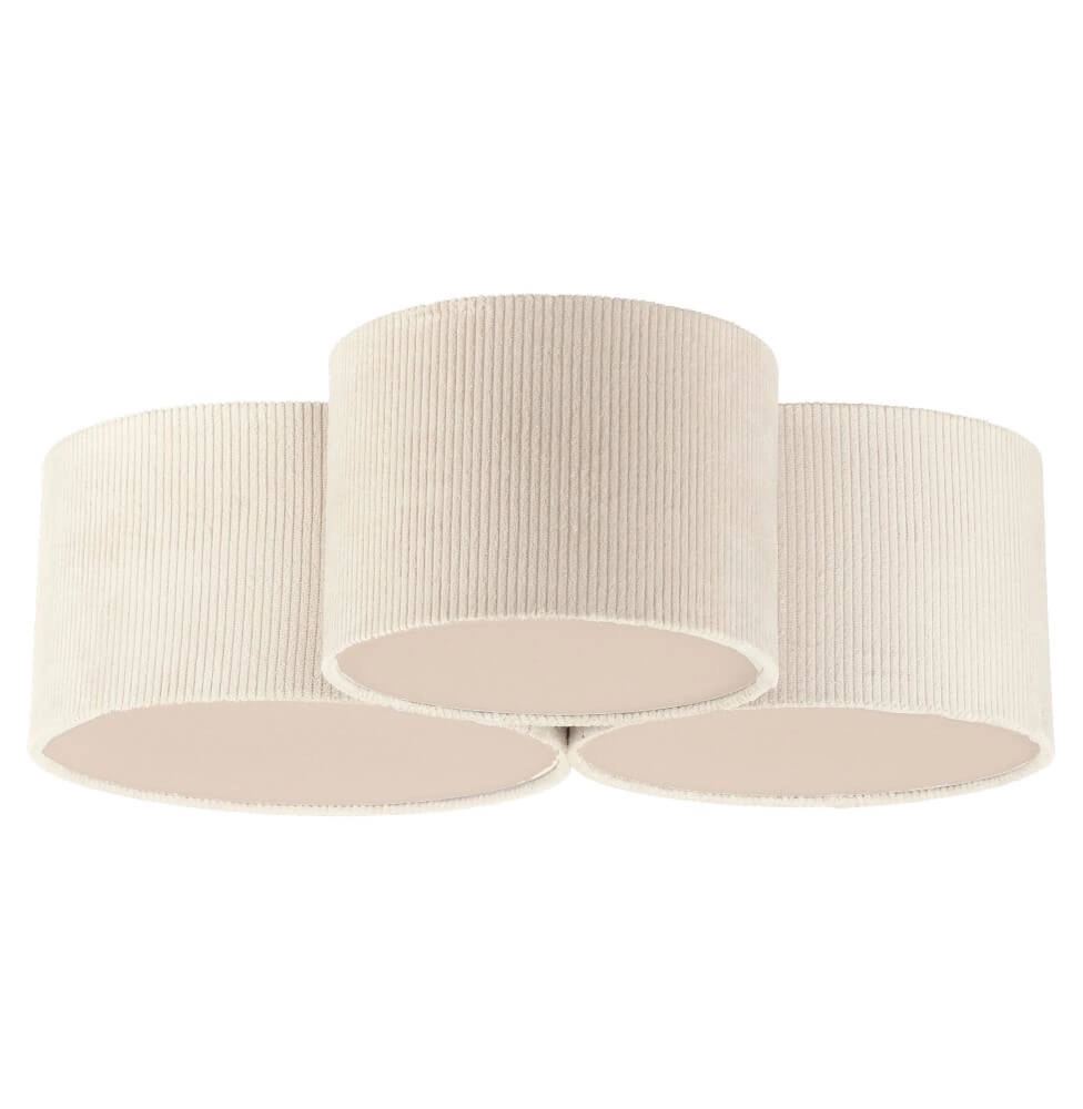 3-lichts plafondlamp Green Duro zandkleurig