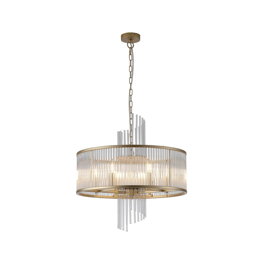 Hanglamp Lara goud met helder glas Ø 55cm