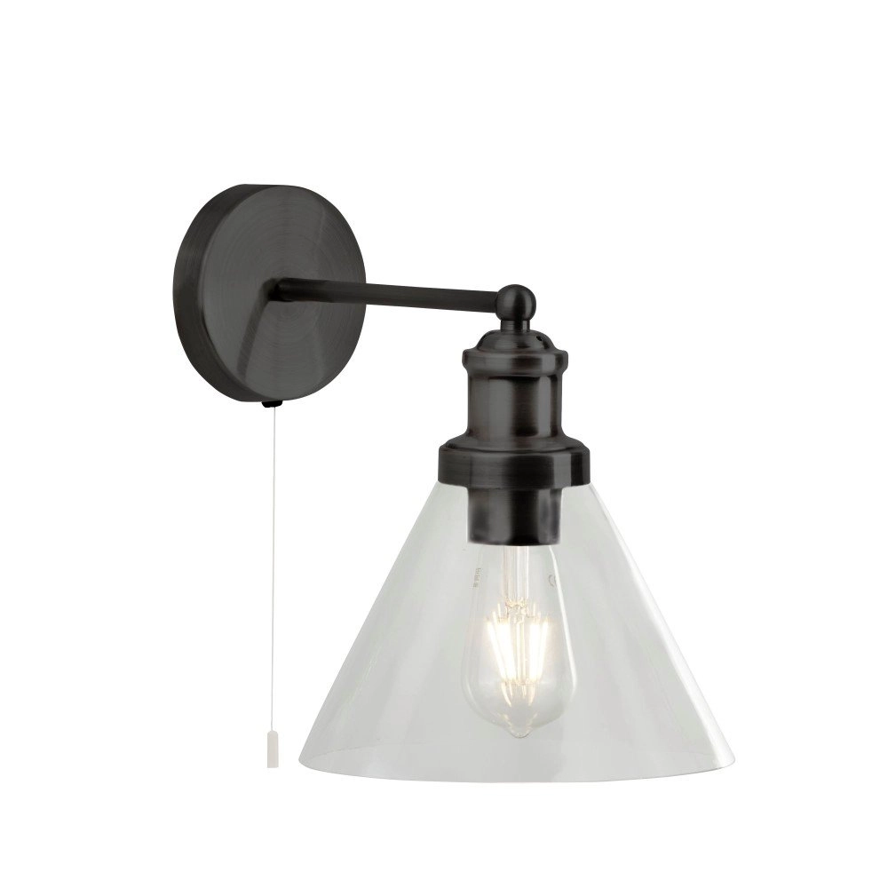 Zwarte wandlamp Pyramid