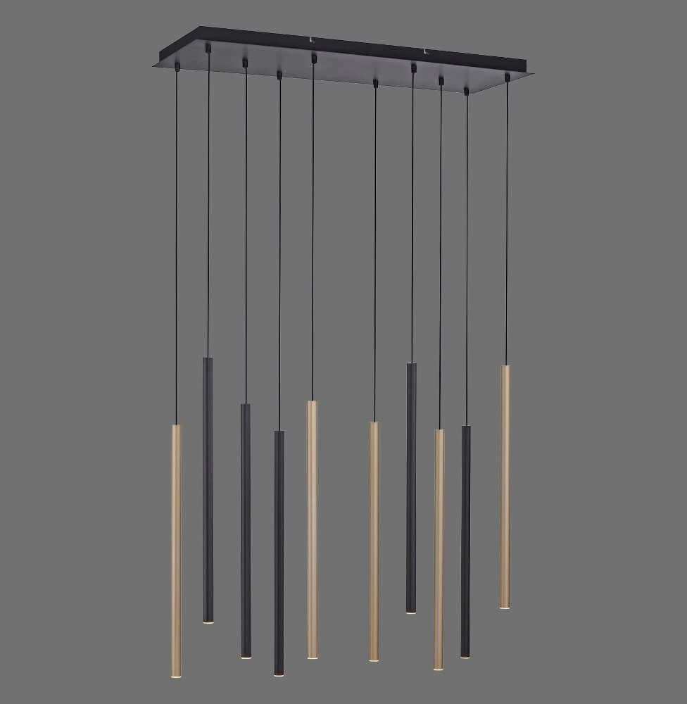 Unieke hanglamp Flute 10-lichts Paul Neuhaus 4012248374788