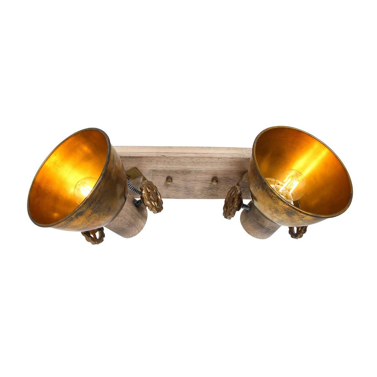 Dubbele opbouwspot Gearwood industrieel Steinhauer 8712746135039
