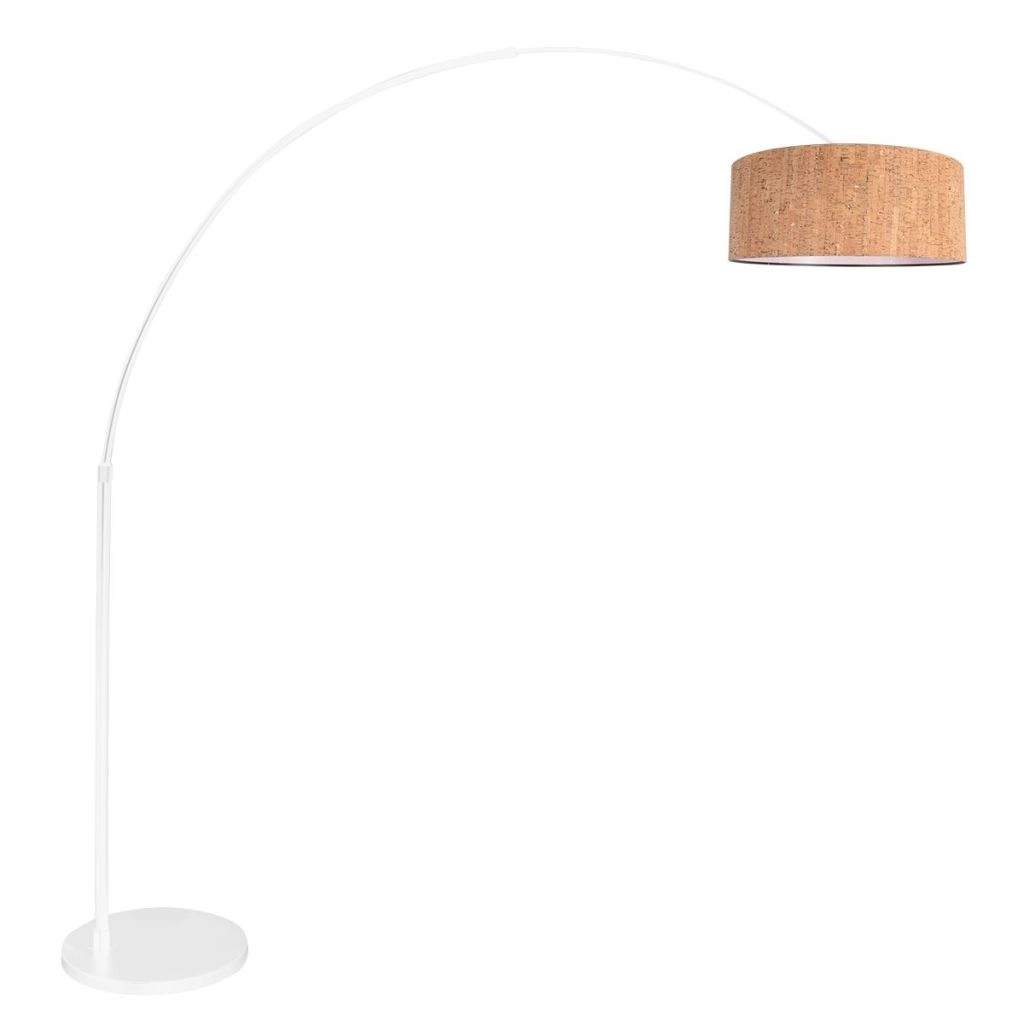 Witte booglamp Sparkled Light met kurk kap Ø40cm