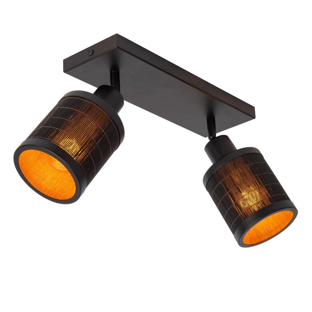 Plafondlamp Tagalog dubbel zwart Lucide 5411212211675