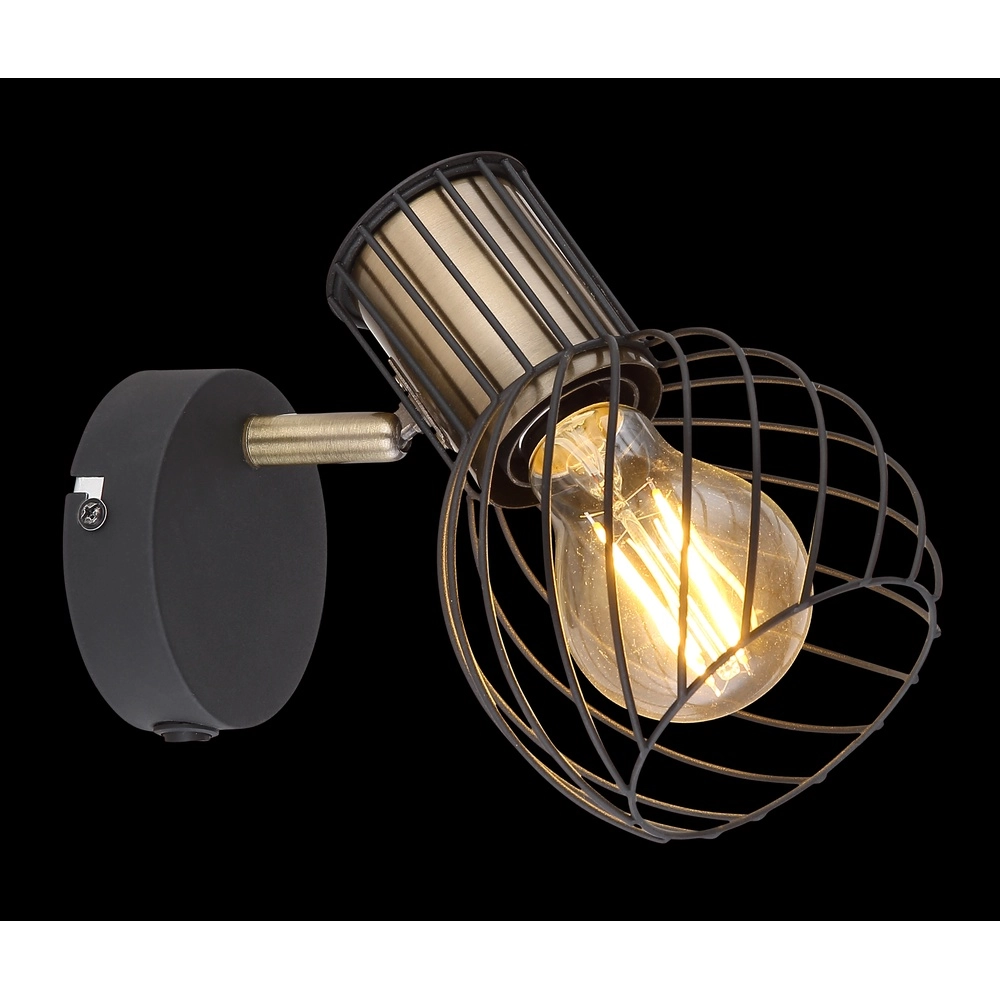 Wandlamp Argusto zwart Globo 9007371387717