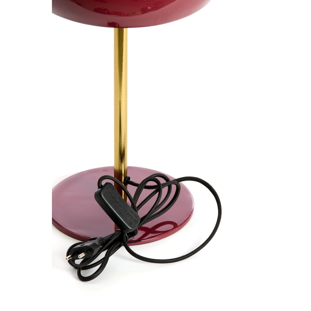 Tafellamp Surin Ø 23cm - glans bordeaux met goud Light & Living 8717807743444