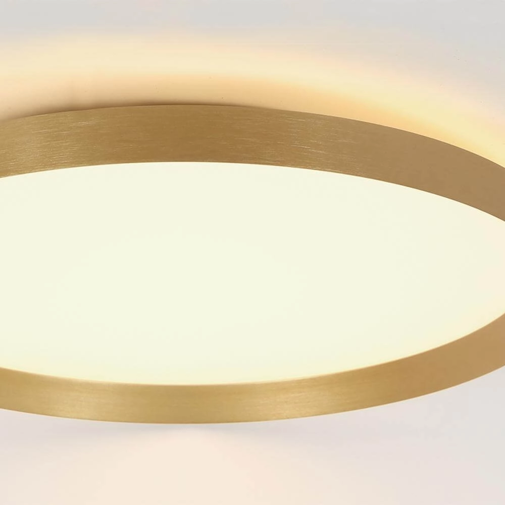 Strakke plafondlamp Flady goud Ø 50cm Steinhauer 8712746171853