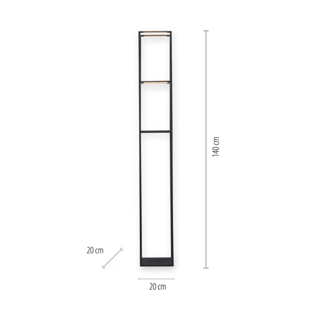 Strakke vloerlamp Conni zwart Paul Neuhaus 4012248361009