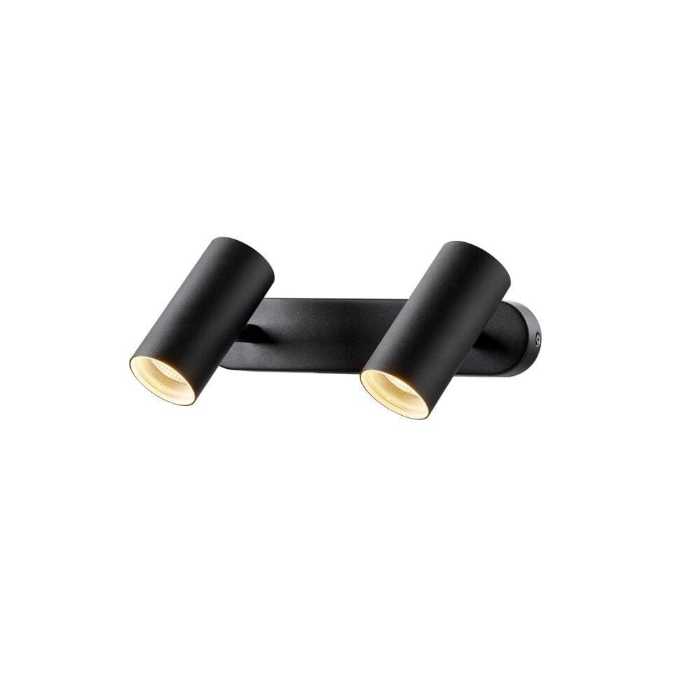 Opbouwspot Noblo zwart 2-lichts 2700K SLV 4024163300315