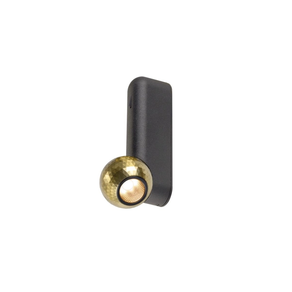 Wandlamp Dysko zwart met goud enkel