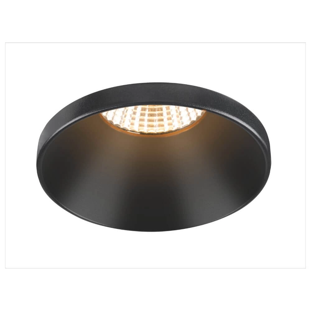 Inbouwring New Tria 75 rond zwart - verdiept met kraag - zonder fitting SLV 4024163277181