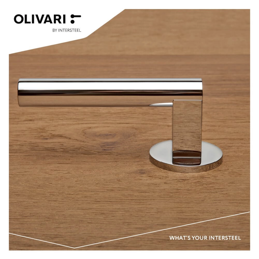 Design deurklink Euclide chroom Olivari 8714186477700