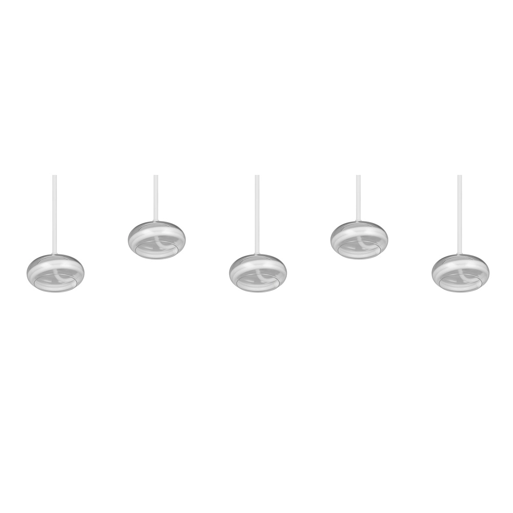 5-lichts design hanglamp Tarsia wit Trio 4017807683400