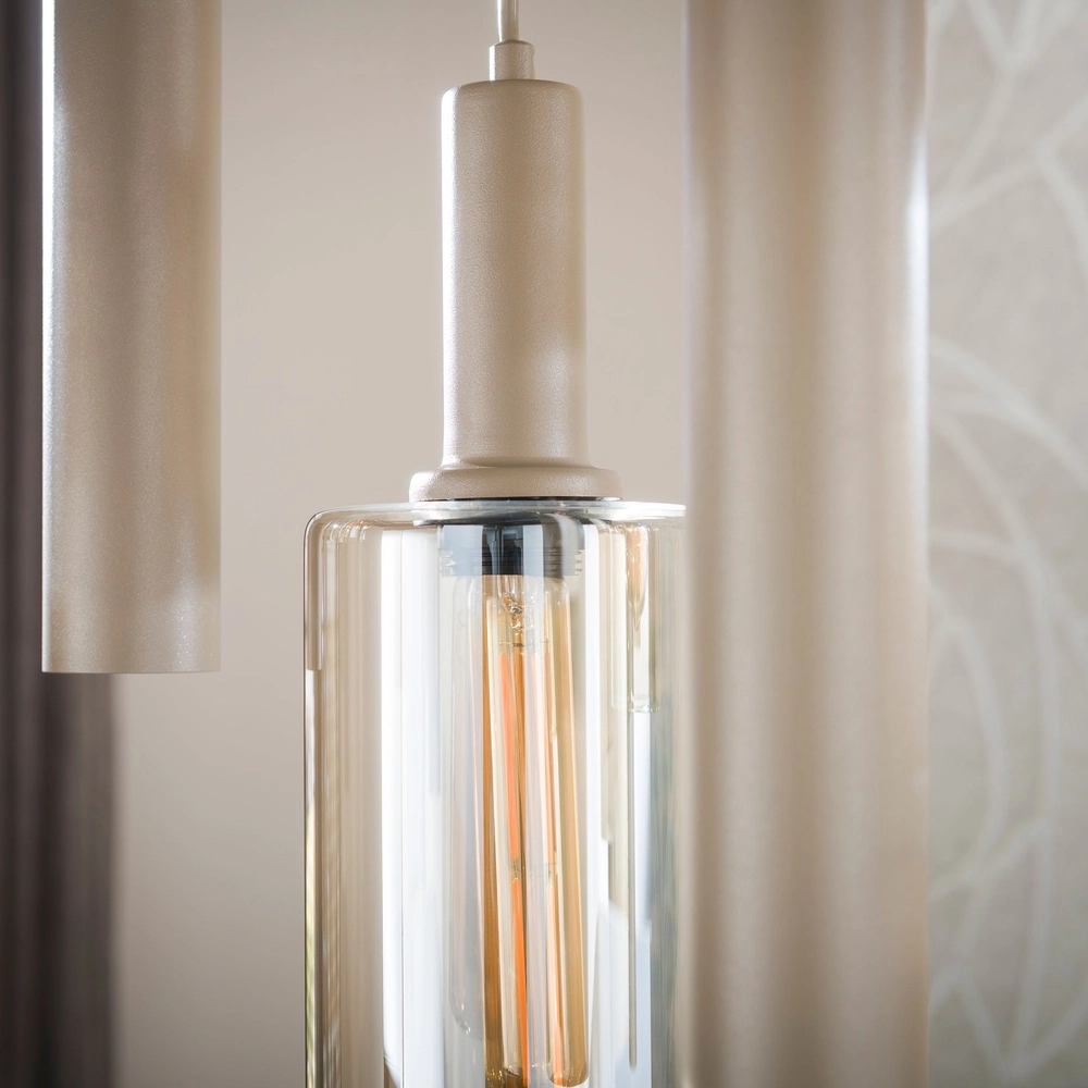 Design hanglamp Sepiora 9-lichts zand bruin Lyora 8716803515307