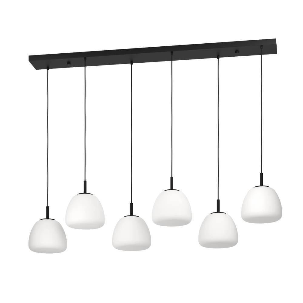 Eetkamer hanglamp Balmes 5x opaal glas