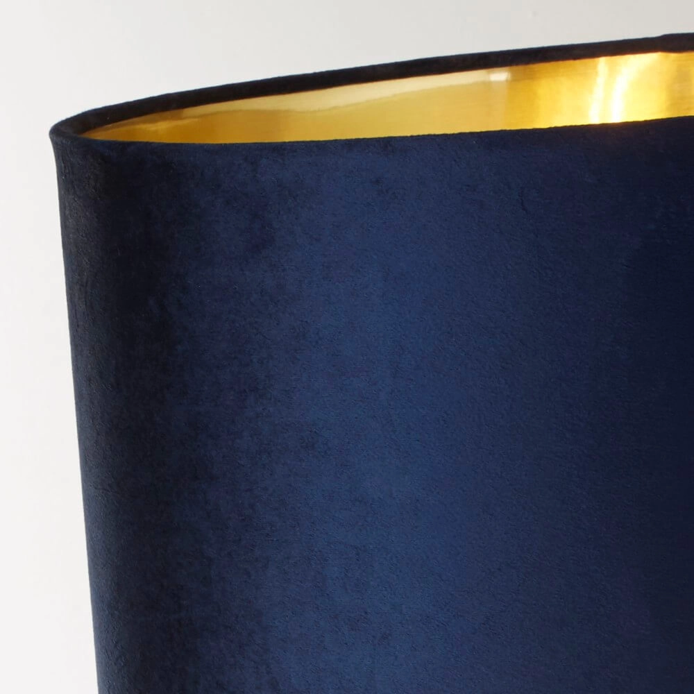 Gouden tafellamp Whitby met donkerblauwe kap Searchlight 5053423257723