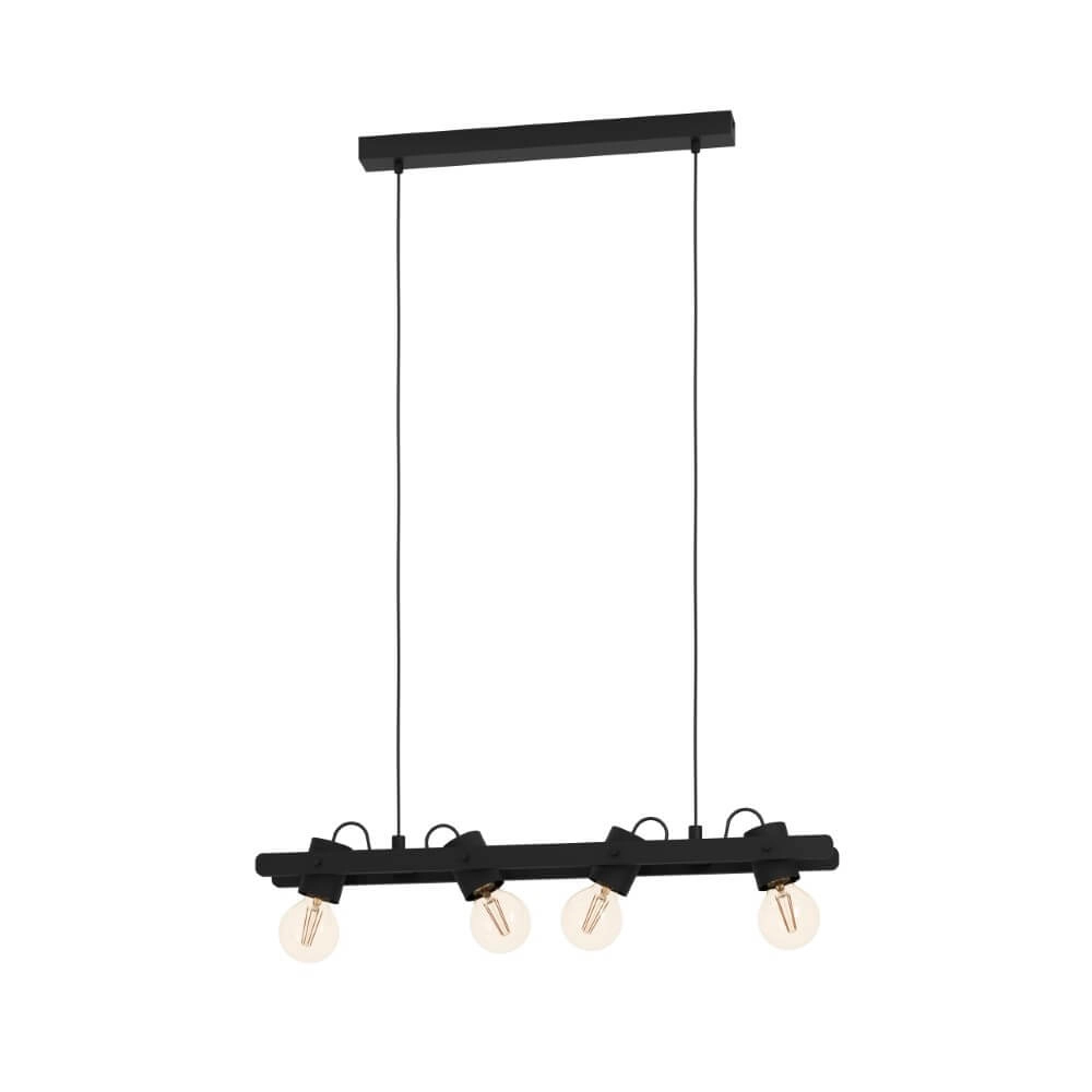 4-lichts hanglamp Plimsoll zwart