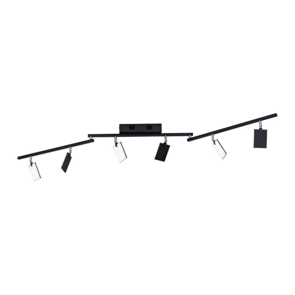 Plafondlamp Pure Mira 6-lichts zwart Paul Neuhaus 4012248359464