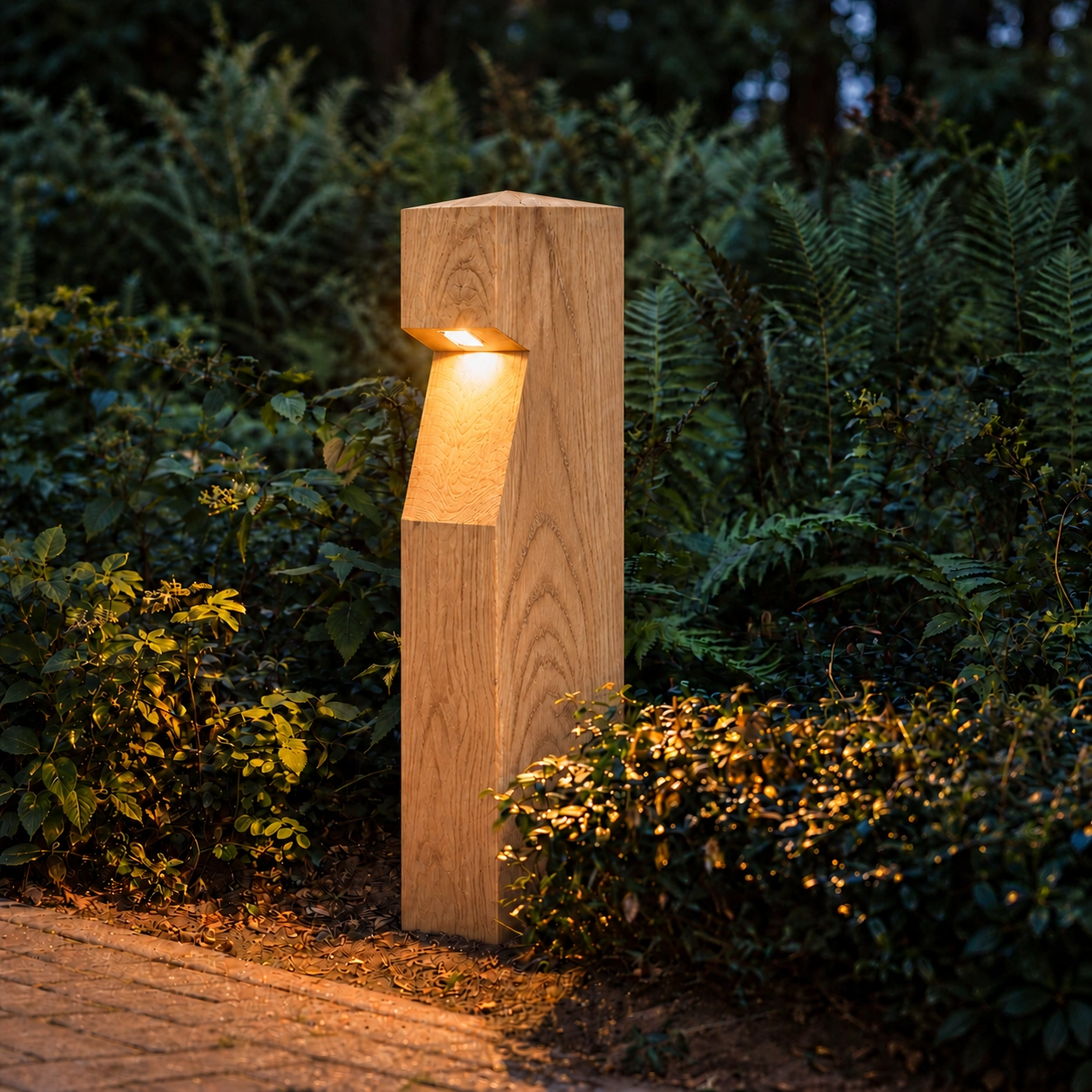Houten padverlichting Eye 150 Eiken - 15x15x90 - PH05 - 2700K