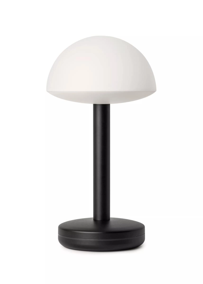 Bug Black Frosted oplaadbare tafellamp