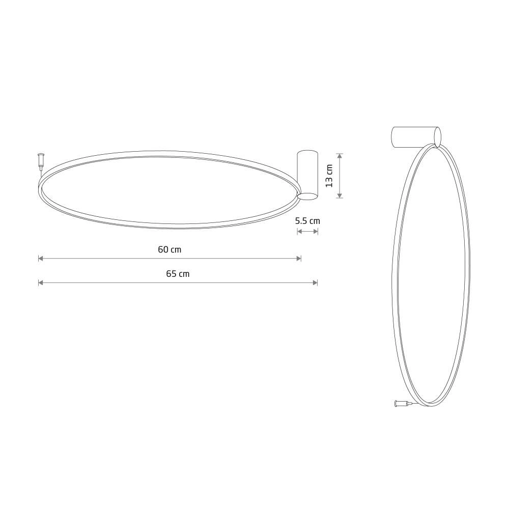 Design wandlamp Circolo M LED olijfgroen Lyora 5903139114028