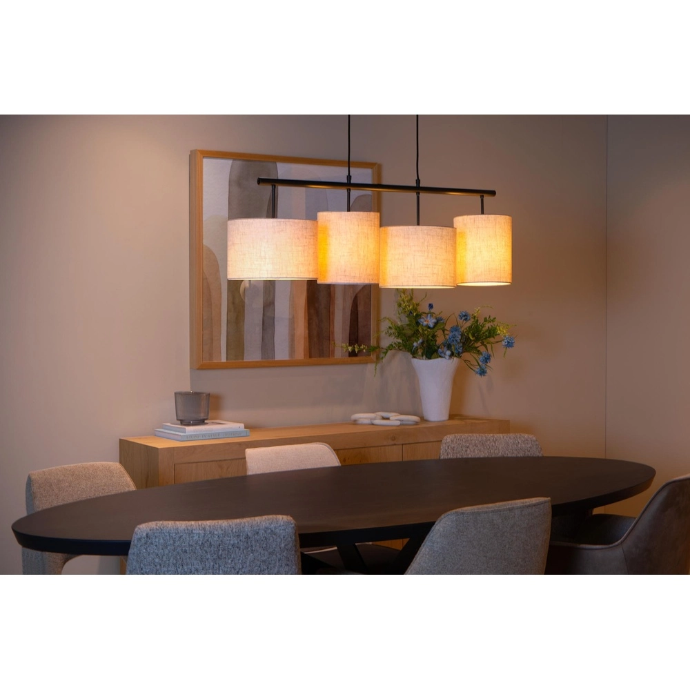 4-lichts hanglamp Maya crème Lucide 5411212452573