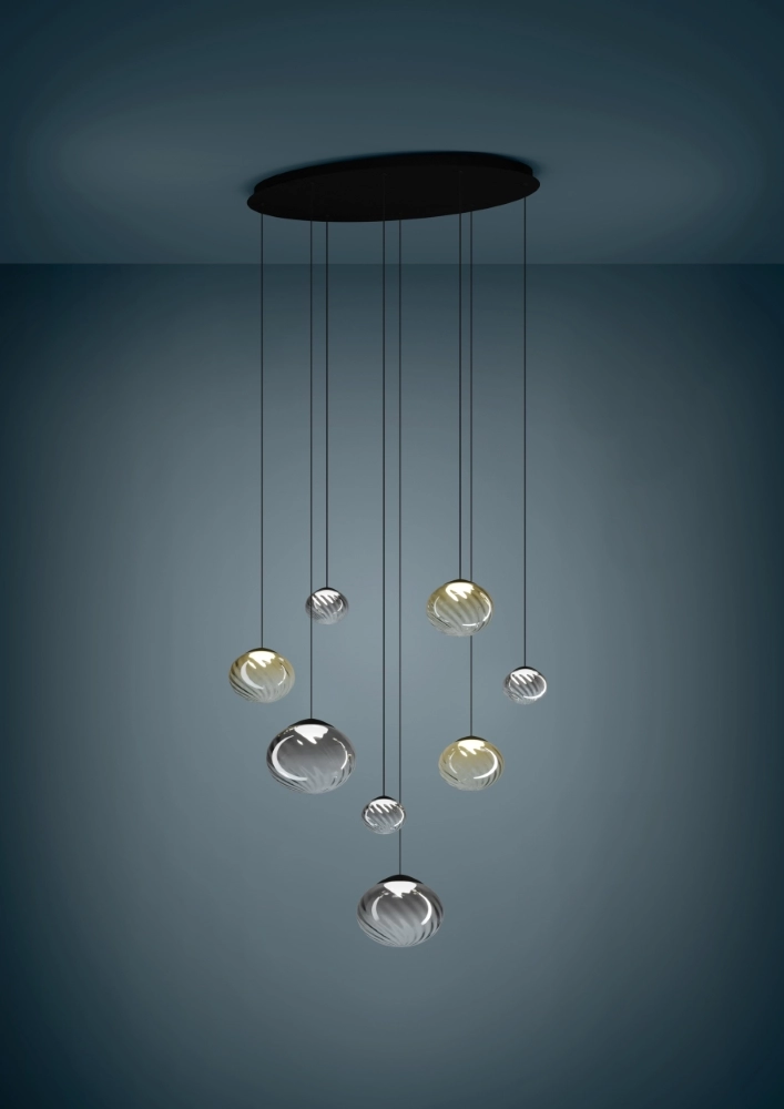 Hanglamp Pantoja zwart ovaal Stars of Light 9008606357673
