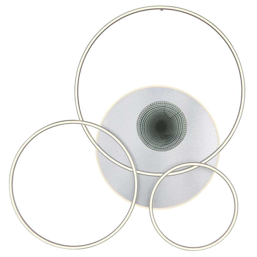 Moderne plafondlamp Invertina zilvergrijs 126cm Globo 9007371468836