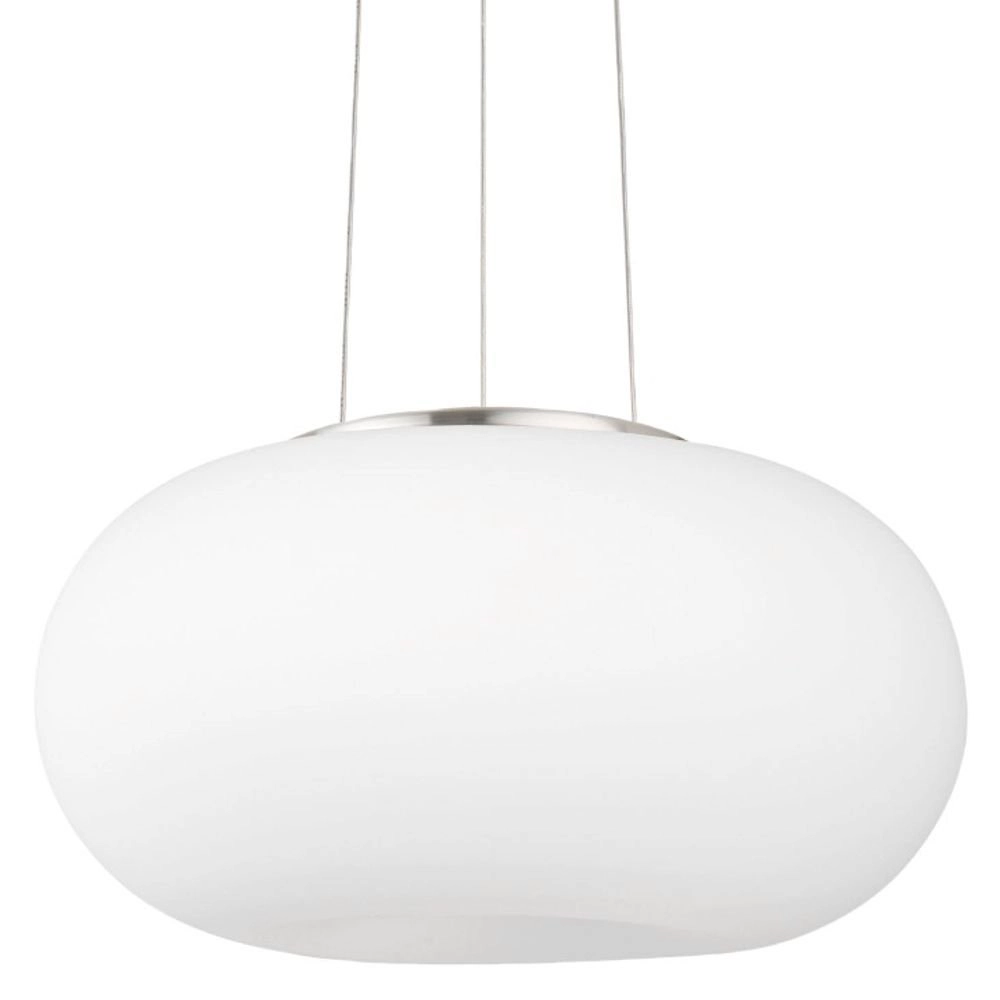 Hanglamp Optica 35cm nikkel met wit