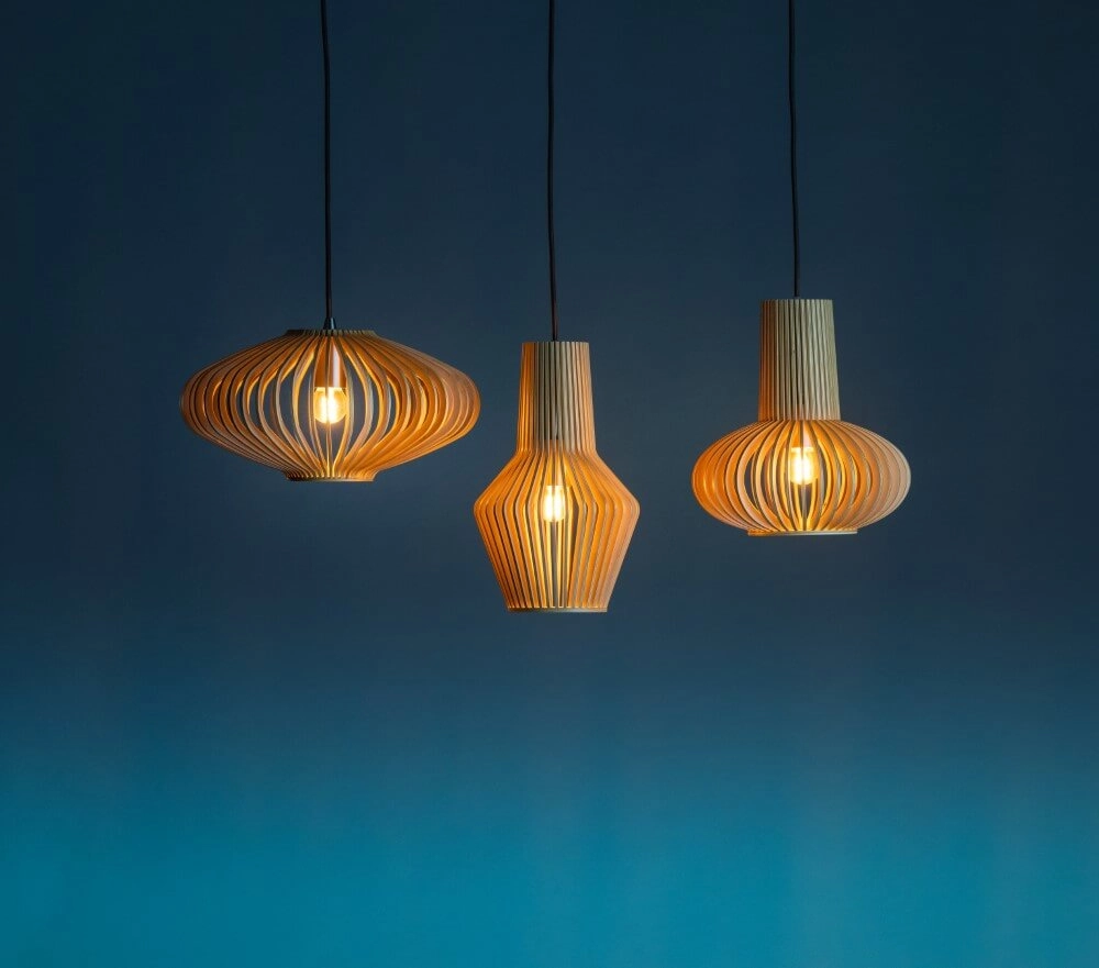 Houten hanglamp Tess Ø 25cm plat ETH 8720195305361