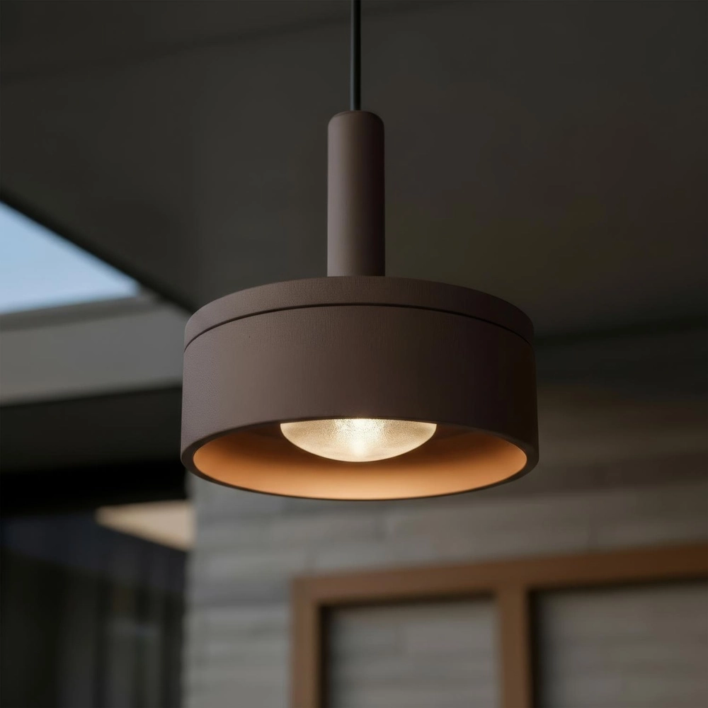 Design hanglamp Lenz roestbruin Ø 11cm IP54 Lucide 5411212334091