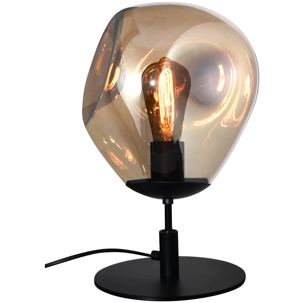 Tafellamp Lava Ø 24cm goud glas