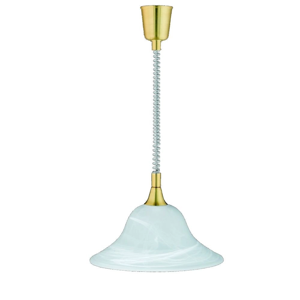 Hanglamp Series 3407 goud met mintglas