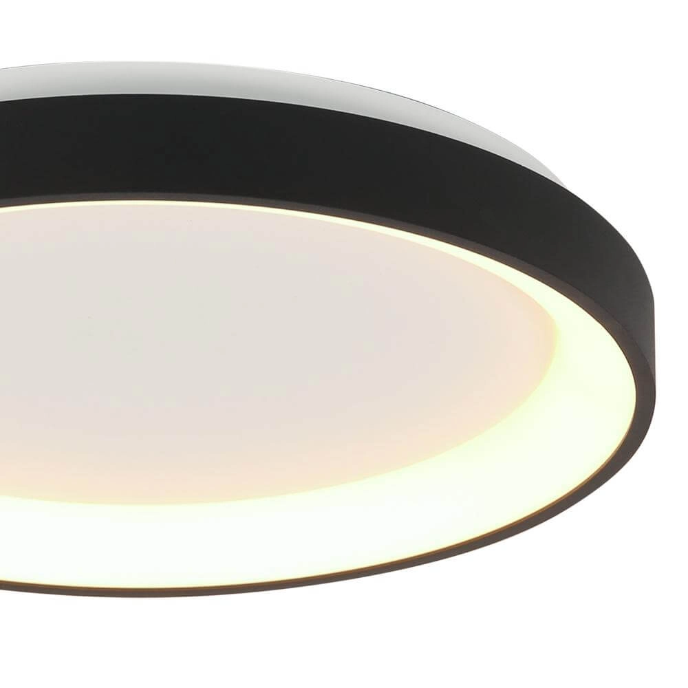 Plafondlamp Ringlede design zwart Ø 38cm Steinhauer 8712746171952
