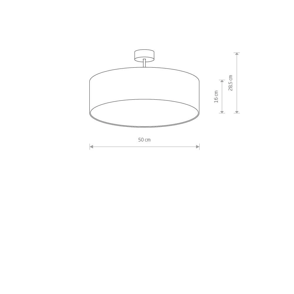 Grijze plafondlamp Violet Ø 50cm Lyora 5903139796095