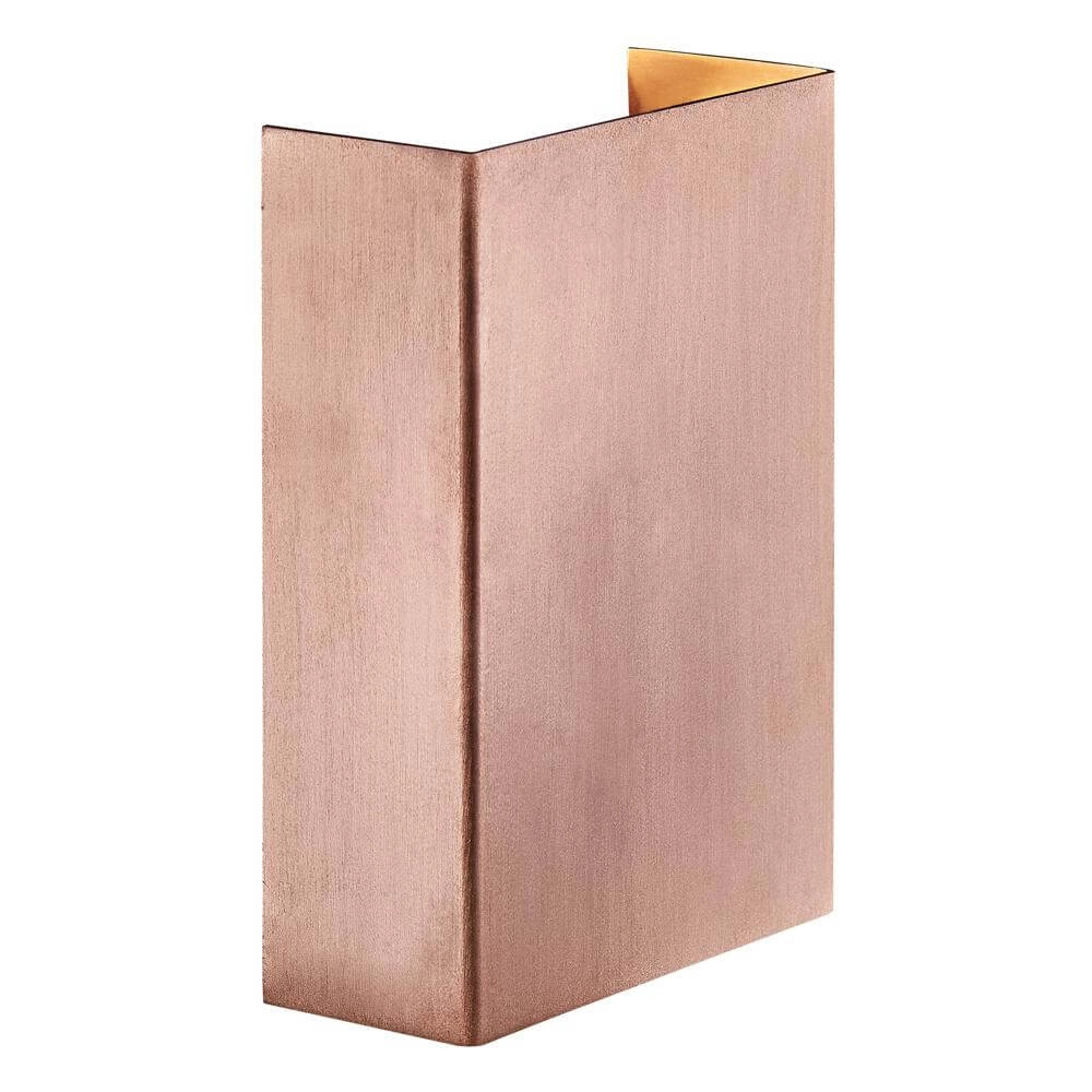 Wandlamp koper Fold strak design