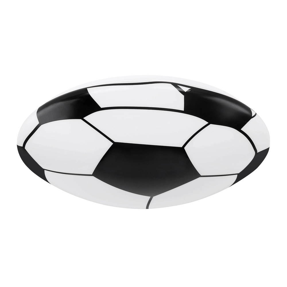Kinderkamer plafondlamp Lemmi voetbal zwart met wit
