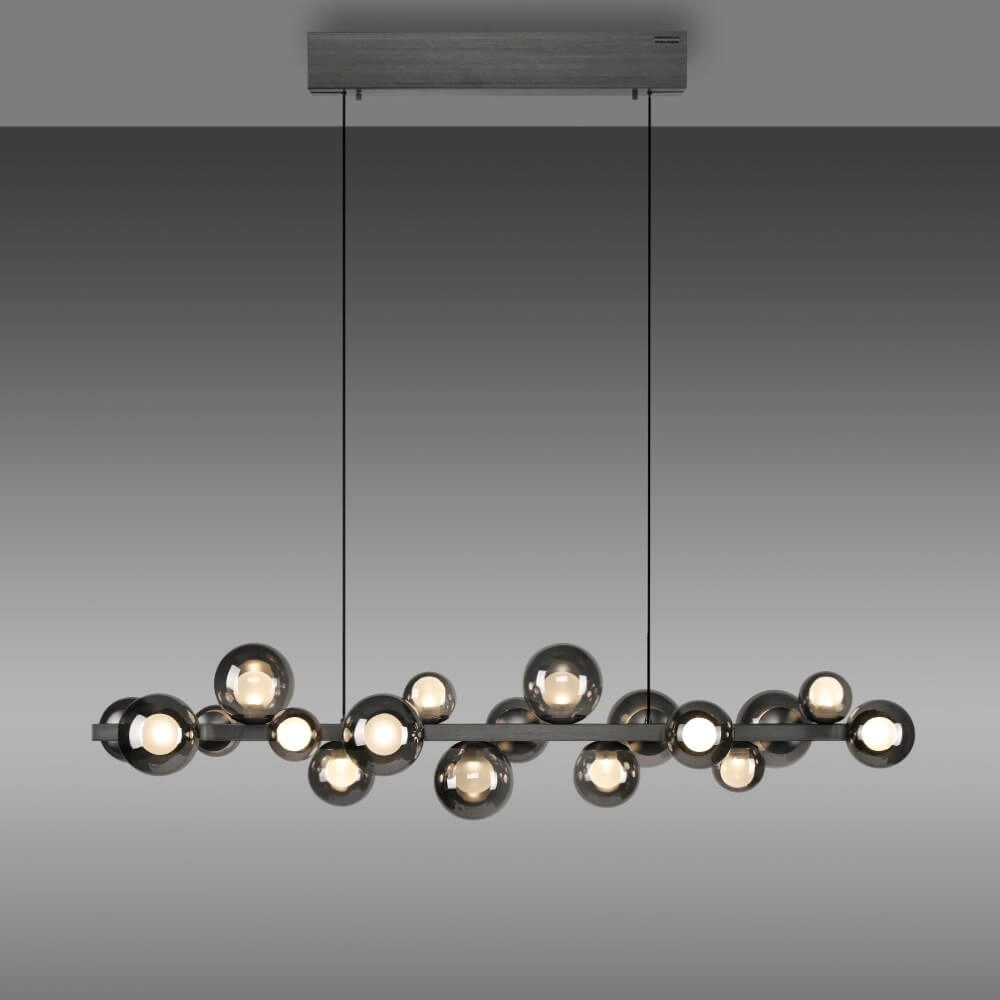 Unieke hanglamp Pure E-Popup 18-lichts grijs Paul Neuhaus 4012248384411