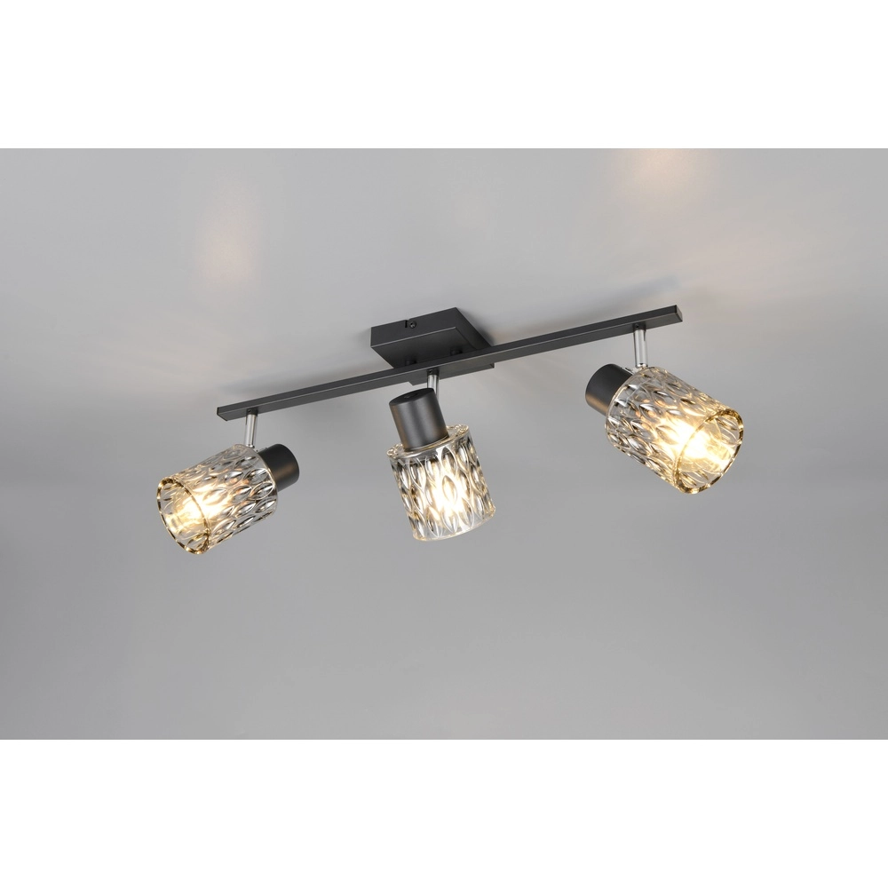 Plafondlamp Jack zwart 3-lichts Trio 4017807643879